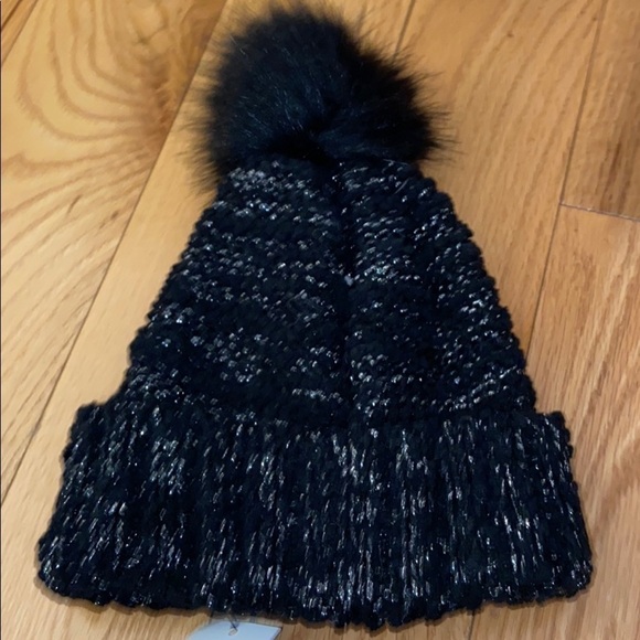 Calvin Klein black beanie with silver throughout, brand new, OS - Picture 4 of 4